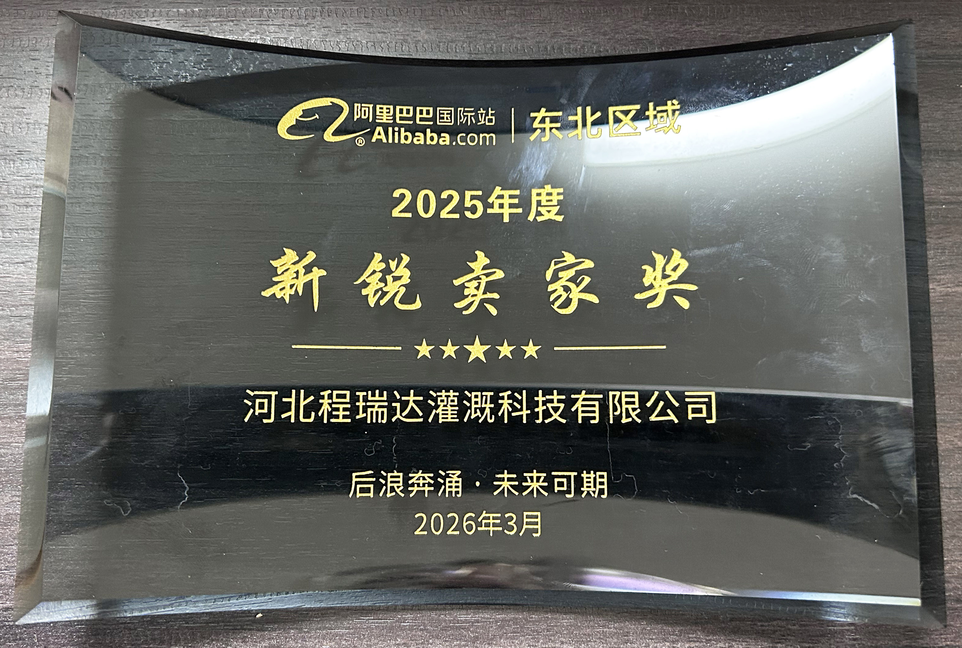 阿坝程瑞达灌溉 | 荣获阿里国际站新锐卖家奖